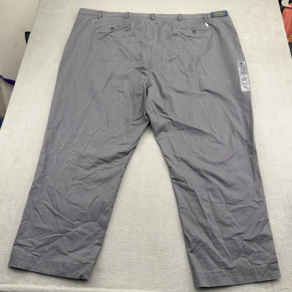 Polo Ralph Lauren Classic Fit Chino Pants 56B 56x30 Gray Stretch Cotton Twill